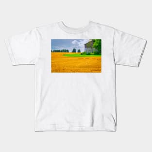 Summer Wheat Field Kids T-Shirt